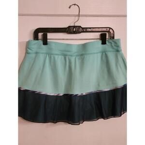 Sophibella Skort Short Size XL Nylon Elastane Tennis Golf Running Green And Navy